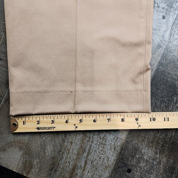 Mens LL Bean Dress Chino size 42 (42x30) Tan Flat Front Pants - Picture 8 of 14